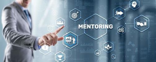 Mentoring Motivation Coaching Career Business Technology concept photo