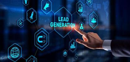 Lead Generation. Finding and identifying customers for your business products or services photo