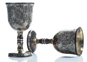 Old wine goblets photo