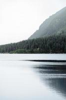 Beautiful lake Sea eye and mountains in Poland photo