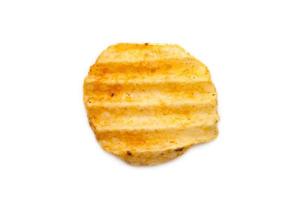 potato chips isolated on white background photo