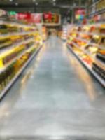 supermarket in blurry for background photo