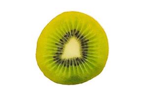 Fresh kiwi fruit slice isolated on white background photo