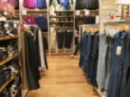 blurred image background with clothing store photo