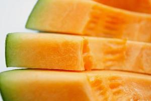 slices of cantaloupe melon photo