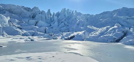 cara del glaciar matanuska en alaska foto