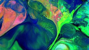 Fondo de textura de ondas de tinta líquida sacra galáctica colorida abstracta video