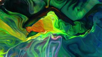 Abstract Colorful Galactic Sacral Liquid Ink Waves Texture Background. video