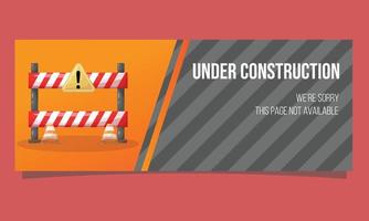 Under Construction Page Banner Free Vector