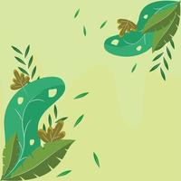 Tropical Leaf Illustration Background Free Vector