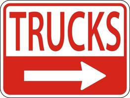 Trucks Right Arrow Sign On White Background vector