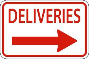 Symbol Deliveries Right Arrow Sign On White Background vector