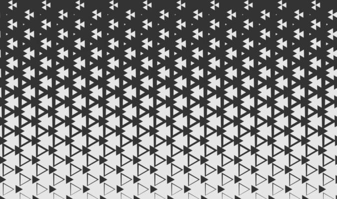 Geometric monochrome seamless pattern with triangles and gradient. Vector abstract texture for background, wallpaper, textile, fabric, web site backdrop