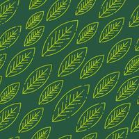 Seamless pattern green leaves. Flat vector template. Template for wallpapers, site background, print design, cards, menu design, invitation. Summer and autumn theme. Vector illustration.