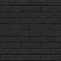 Photorealistic texture of black brick wall as background. Masonry close up for 3D, exterior, interior, website, backdrop. Seamless vector pattern.