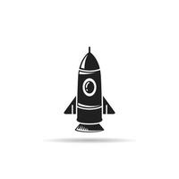 spaceship and rocket icon vector