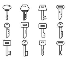 key icons set vector