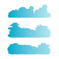 blue cloud scape vector illustration