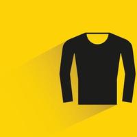 shirt icon on yellow background vector