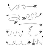 tribal arrow bow line illustration vector