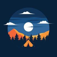 Camping graphic illustration vector