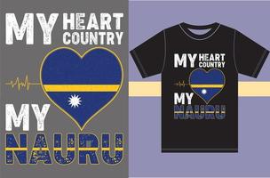 My Heart, My Country, My Nauru. Typography Vector Design