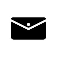 Black icon, envelope. vector