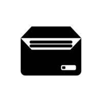 Black icon, envelope. vector