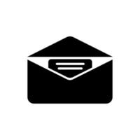 Black icon, envelope. vector