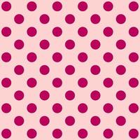 Pink polka dot pattern. vector