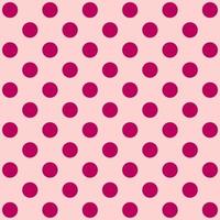 Pink polka dot pattern. vector