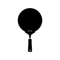 icono negro espátula para pizza. vector