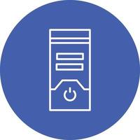 CPU Line Circle Background Icon vector