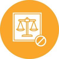 Illegal Glyph Circle Background Icon vector