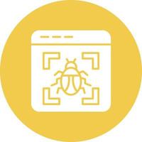 Virus Detection Glyph Circle Background Icon vector