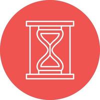 Hourglass Line Circle Background Icon vector