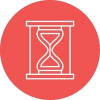 Hourglass Line Circle Background Icon vector