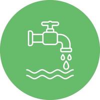 Watering Line Circle Background Icon vector