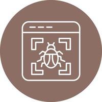 Virus Detection Line Circle Background Icon vector