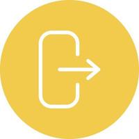 Logout Line Circle Background Icon vector