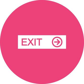 icono de fondo de círculo de glifo de salida vector