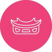 Bumper Line Circle Background Icon vector