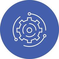 Automate Line Circle Background Icon vector