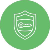 icono de fondo de círculo de línea vpn vector