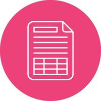 Spreadsheet Line Circle Background Icon vector