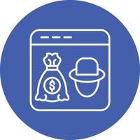 Robbery Line Circle Background Icon vector