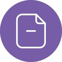 Remove Paper Line Circle Background Icon vector