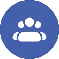 Three User Glyph Circle Background Icon vector