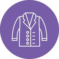 Suit Line Circle Background Icon vector