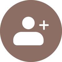 Add User Glyph Circle Background Icon vector